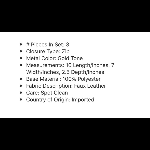 NWT Mixit 3-Piece Cosmetic Bag Set - Picture 2 of 2